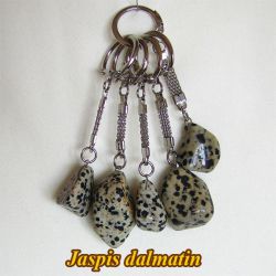 Přívěsek ke klíčům - jaspis dalmatin